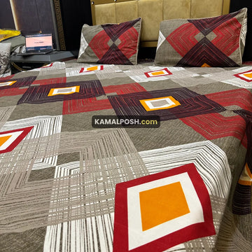 3D CRYSTAL COTTON BEDSHEET