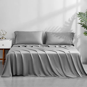 100% Cotton Bedsheet- Grey