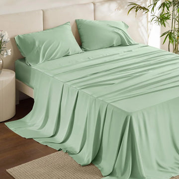 100% Cotton Bedsheet- Sage Green