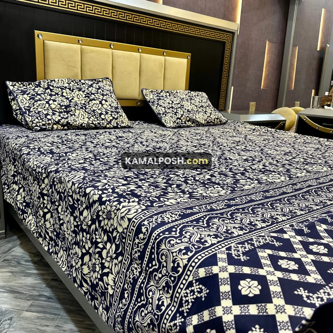 3D CRYSTAL COTTON BEDSHEET