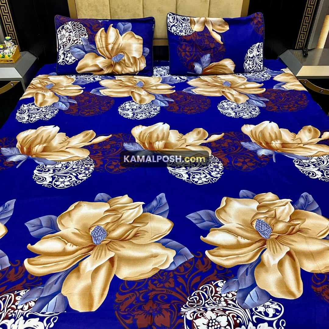 3D CRYSTAL COTTON BEDSHEET