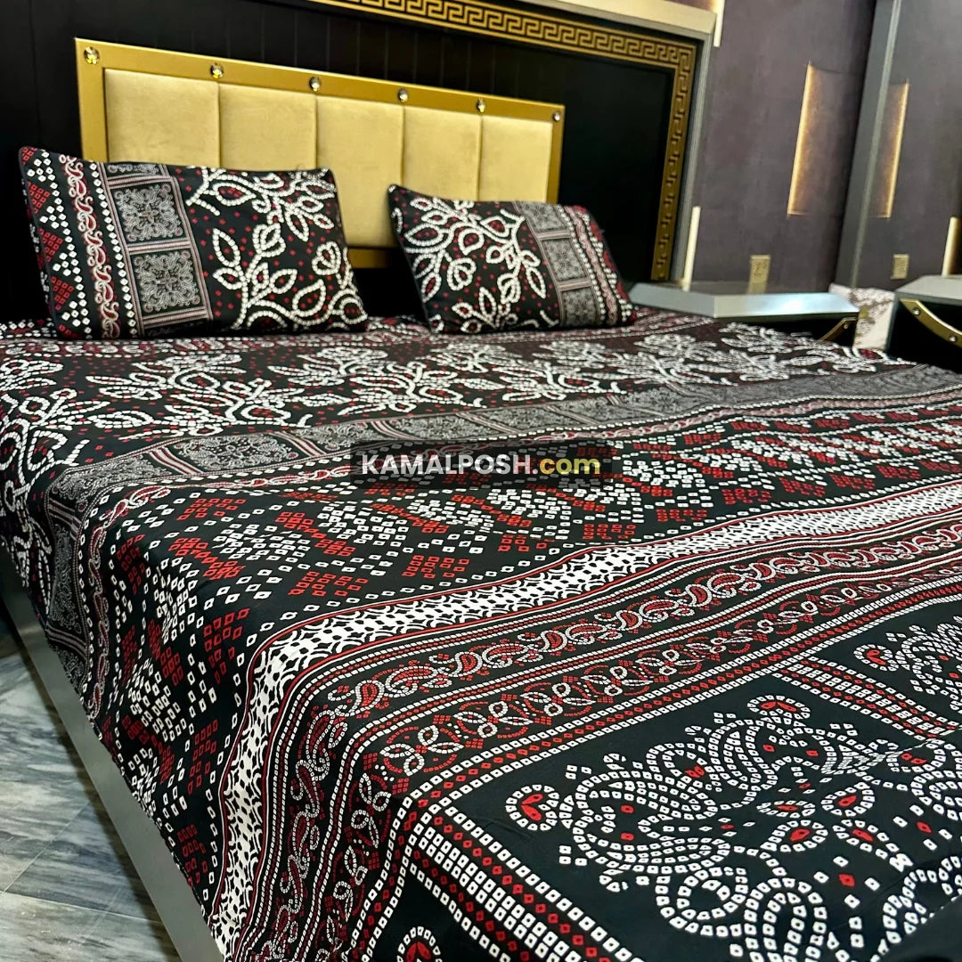 3D CRYSTAL COTTON BEDSHEET
