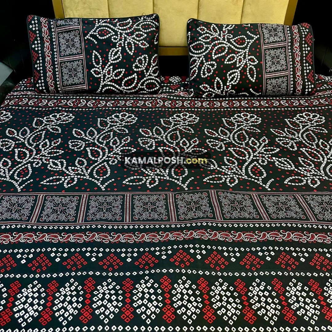 3D CRYSTAL COTTON BEDSHEET