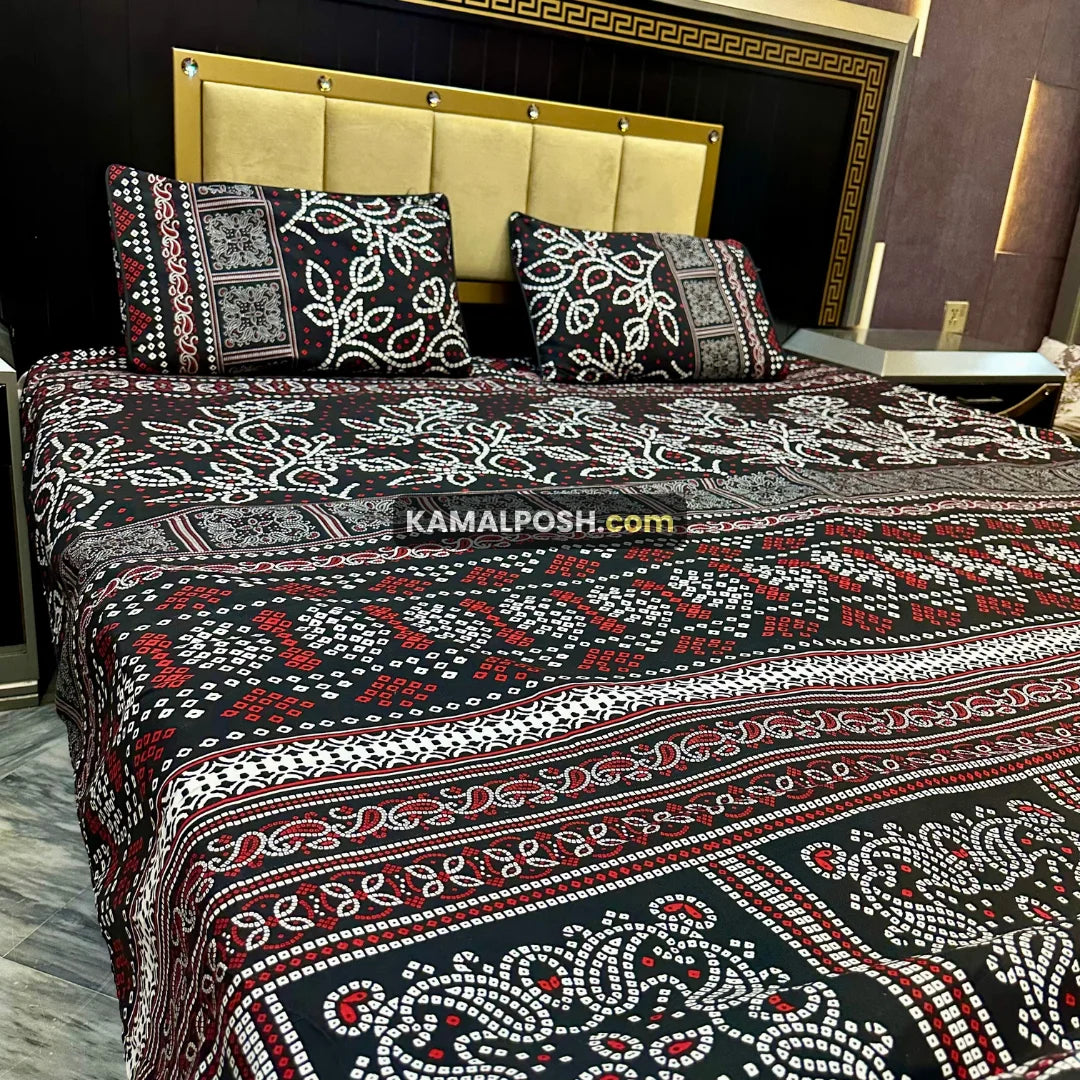 3D CRYSTAL COTTON BEDSHEET