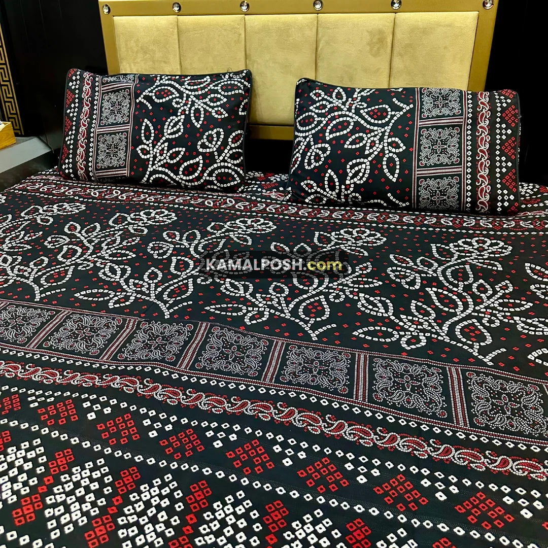 3D CRYSTAL COTTON BEDSHEET