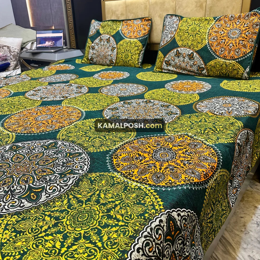3D CRYSTAL COTTON BEDSHEET