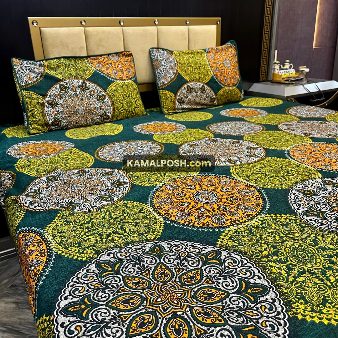 3D CRYSTAL COTTON BEDSHEET