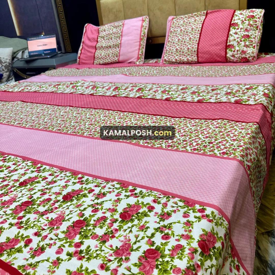 3D CRYSTAL COTTON BEDSHEET