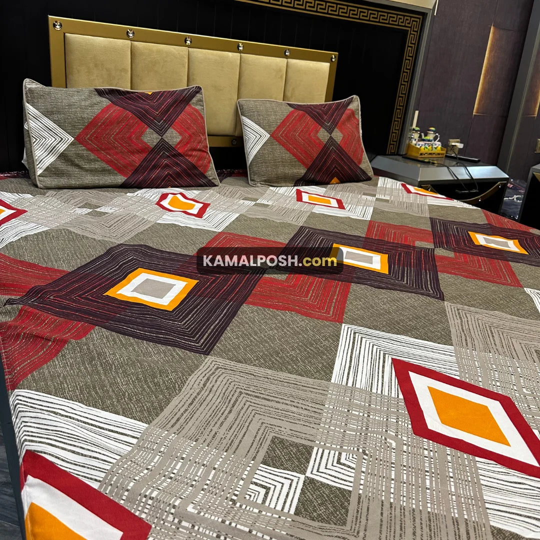 3D CRYSTAL COTTON BEDSHEET