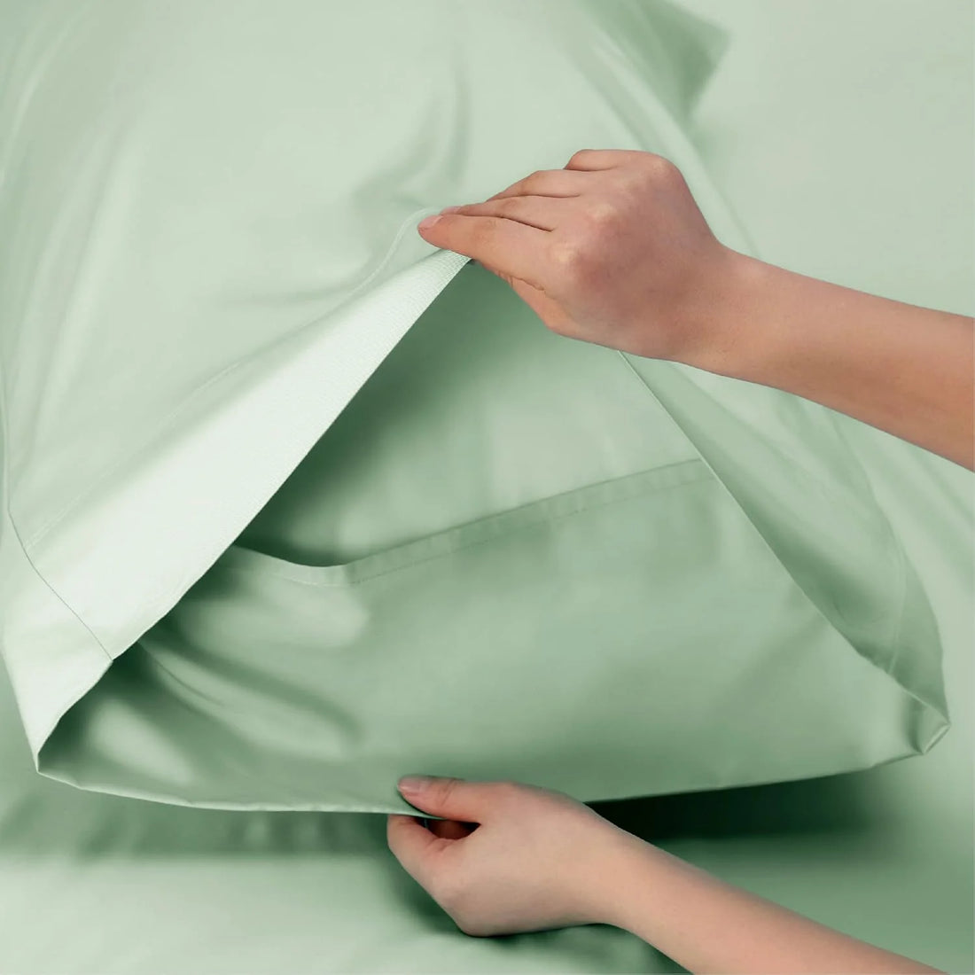 100% Cotton Bedsheet- Sage Green