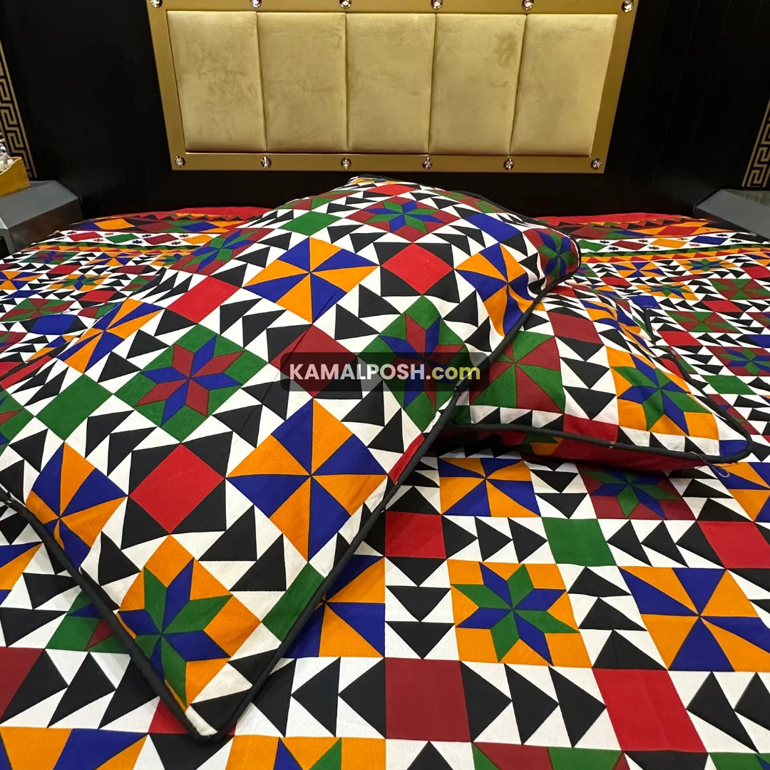 3D CRYSTAL COTTON BEDSHEET