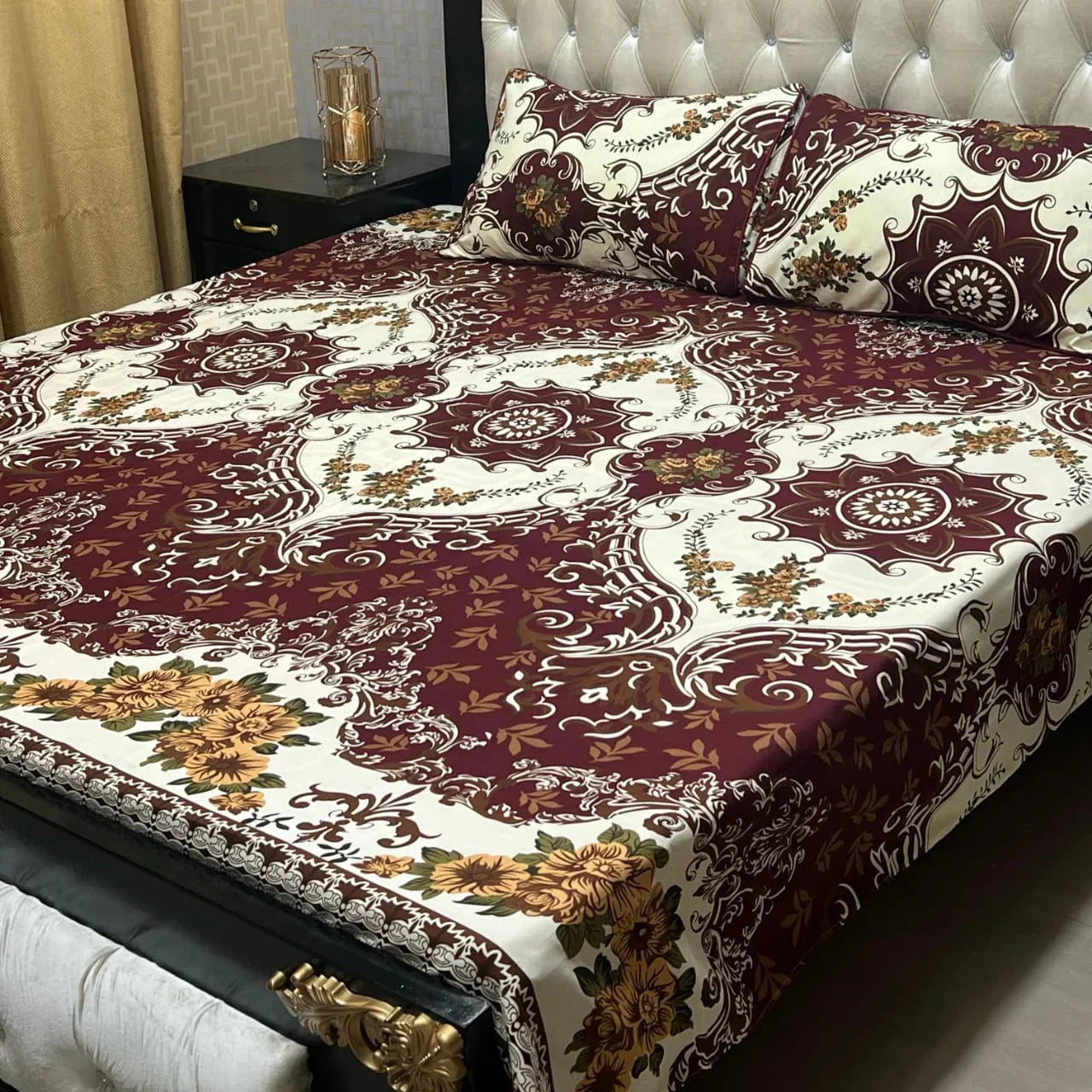 3D CRYSTAL COTTON BEDSHEET