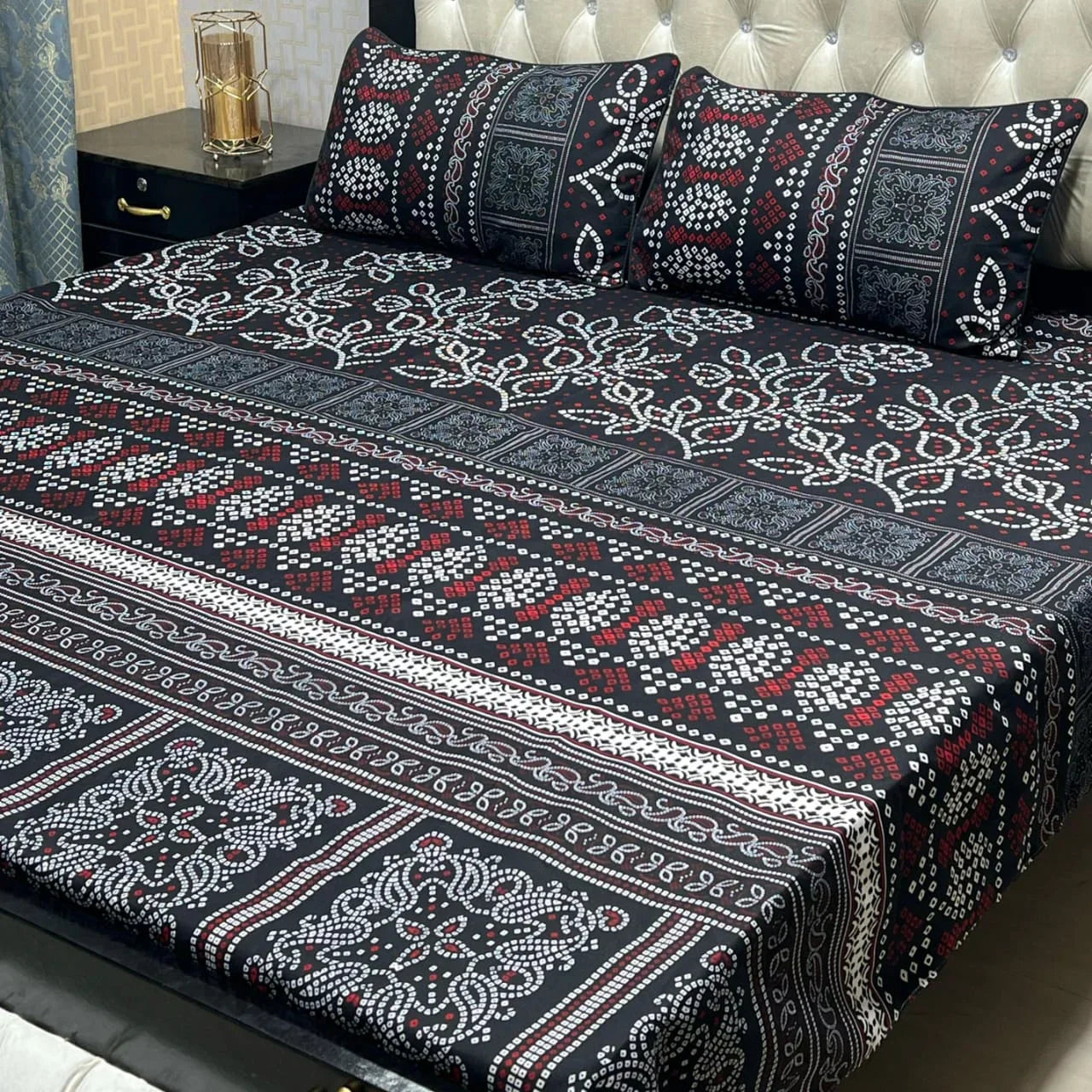 3D CRYSTAL COTTON BEDSHEET