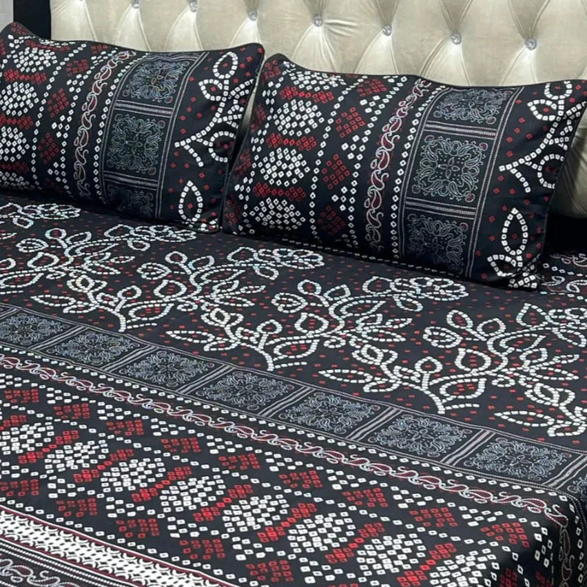 3D CRYSTAL COTTON BEDSHEET