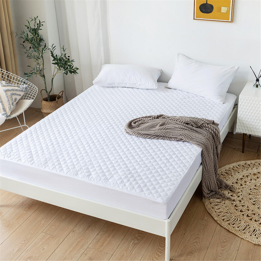 Quilted Waterproof Mattress Protector-White